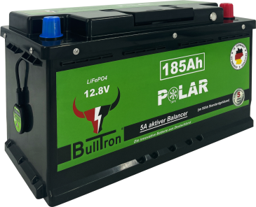 BullTron 185Ah Polar LiFePO4 12.8V Akku mit Smart BMS, Bluetooth App und Heizung